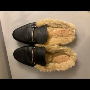 A new day rene faux fur mules